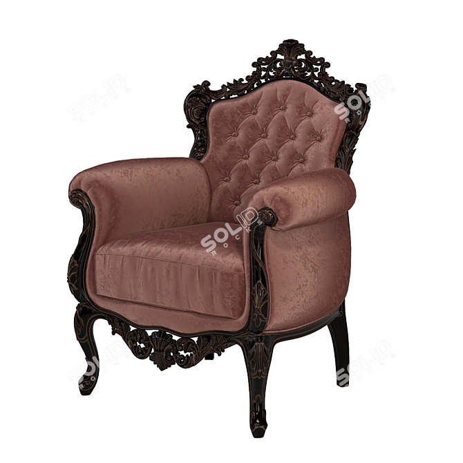 Baroque Classic Chair 3D model image 1