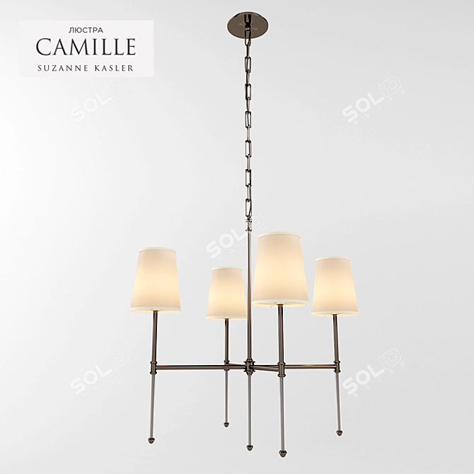 Glamourous Cascade Chandelier 3D model image 3