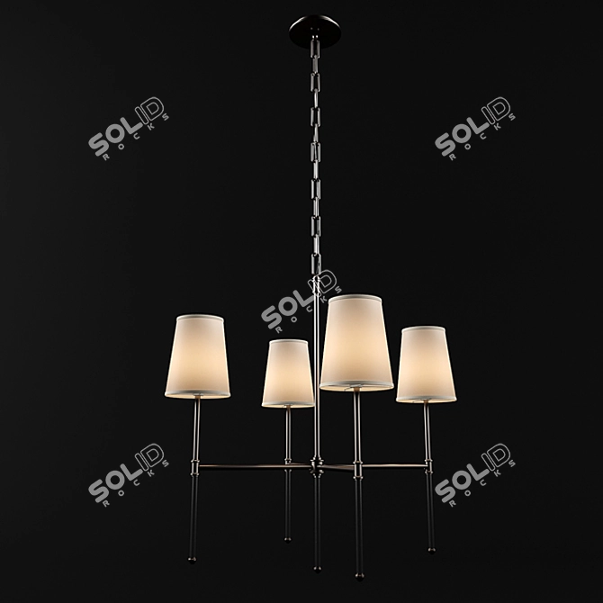 Glamourous Cascade Chandelier 3D model image 2