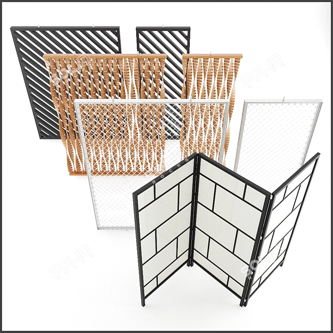 Versatile Room Dividers for Stylish Space Separation 3D model image 1