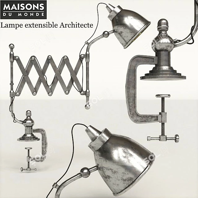 Extendable Architect Lamp | Maison du Monde 3D model image 1