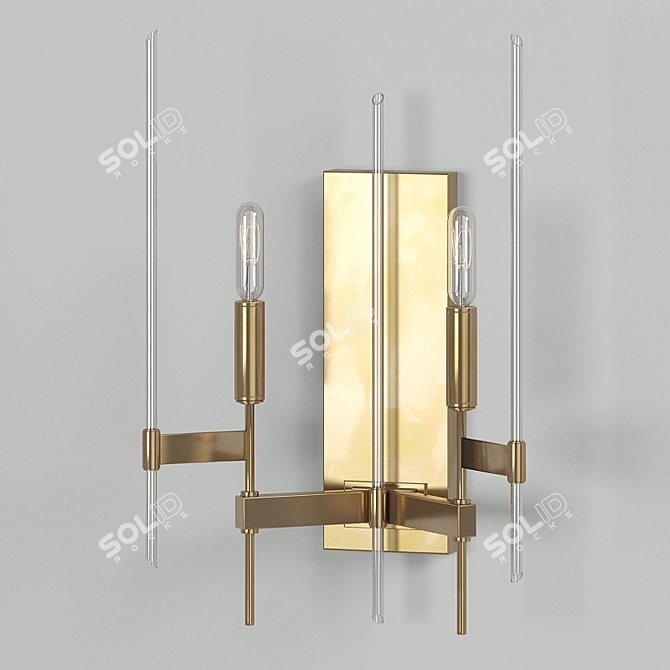 Bronze Loft Chandelier & Sconces 3D model image 3