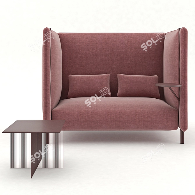 Elegant PINCH High-back Sofa: Polys: 513 242, Verts: 513 592 3D model image 2