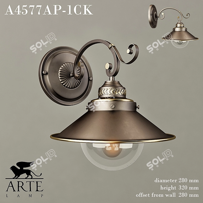 Modern Chrome Pendant Lamp - A4577AP 3D model image 1