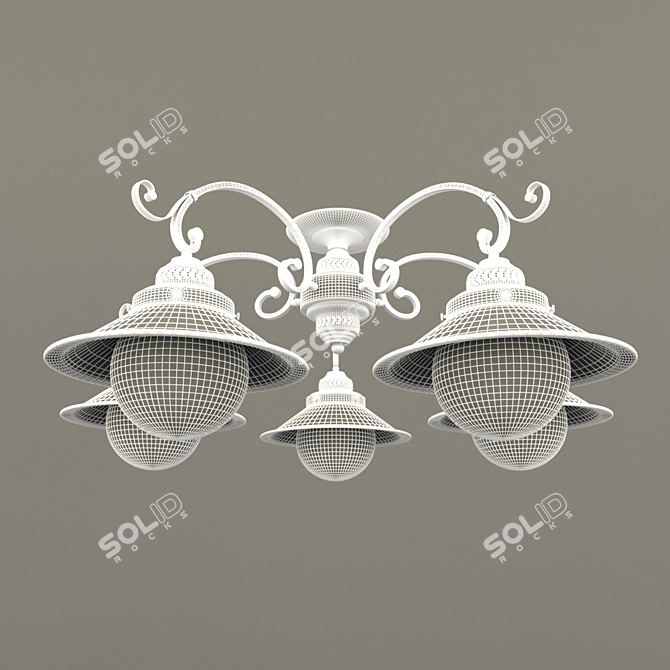  Sleek Modern Pendant Light 3D model image 2