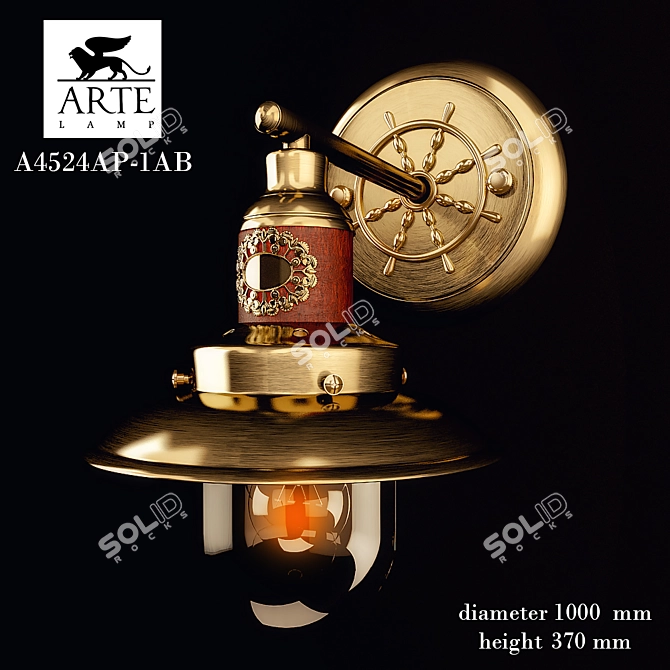 Nautical Sailor Art Lamp 3D model image 1