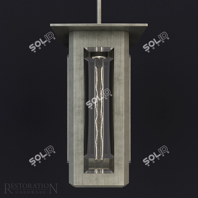 Elegant Corniche Pendant Light 3D model image 2