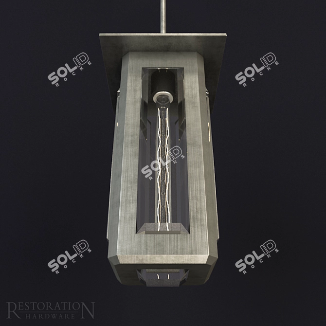 Elegant Corniche Pendant Light 3D model image 1