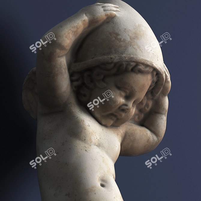 Antique Eros: Helmet of Mars 3D model image 2