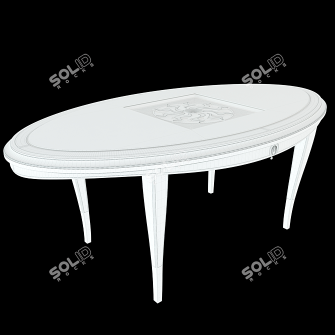 Sunlit Glamour Dining Table 3D model image 2