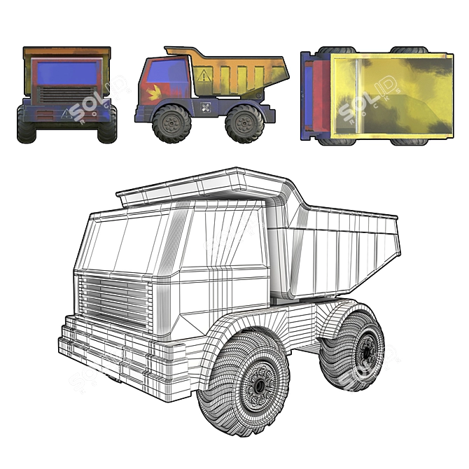 Mini Toy Truck | Fun and Playful 3D model image 3