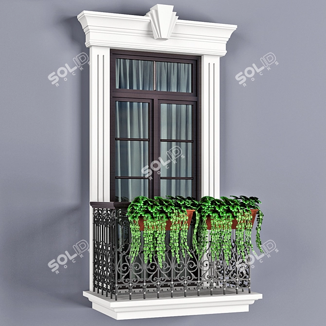 Modern Classic Windows & Doors Set 3D model image 5