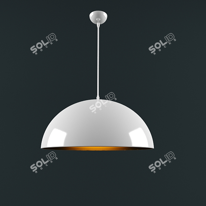 Modern Crystal White Metal Lamp 3D model image 1