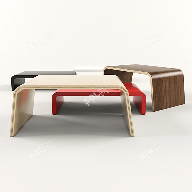 German Crafted Coffee Tables 3D model image 1