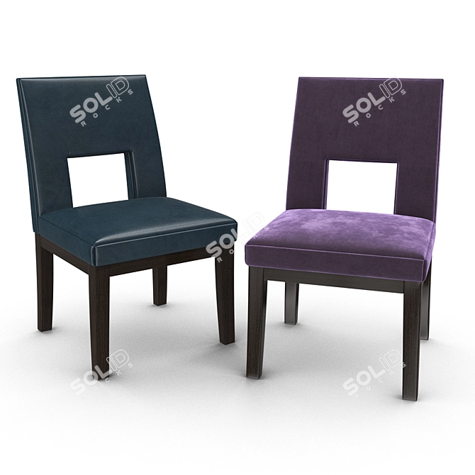 Sleek Velin Chair by Christian Liaigre 3D model image 1