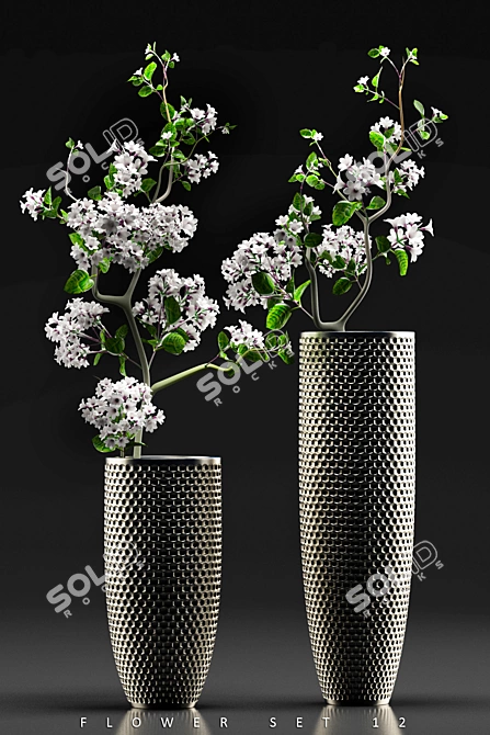 12-Piece Floral Bliss Set 3D model image 2