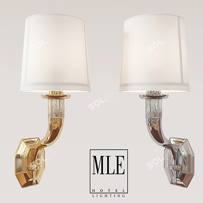 Elegant Classic Wall Sconce 3D model image 1