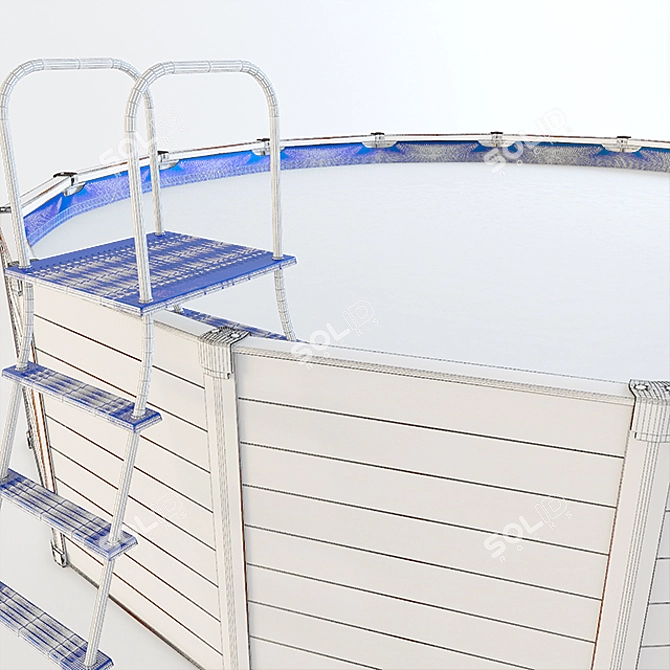 Intex Sequoia Spirit Frame: Spacious and Sturdy Pool 3D model image 3