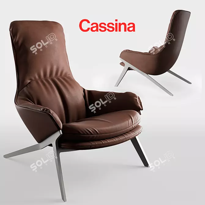 Elegant Comfort: Cassina Armchair 3D model image 1