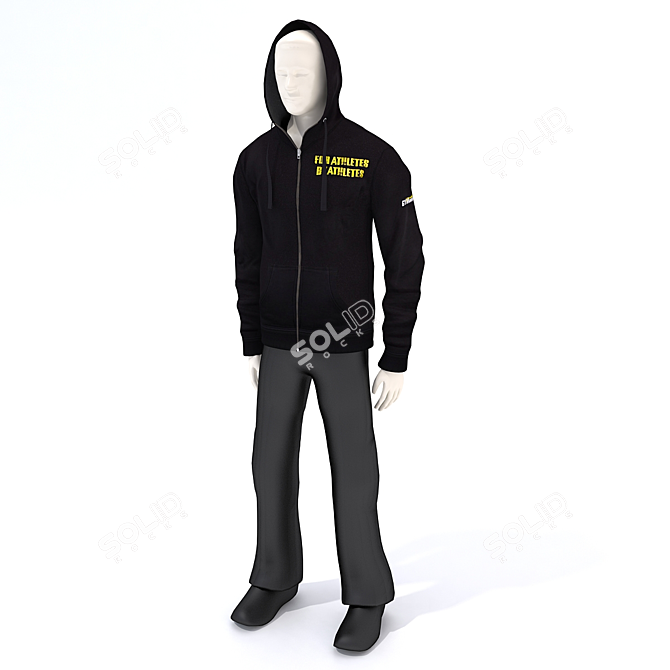 Casual Mannequin Sweatshirt 3D model image 1