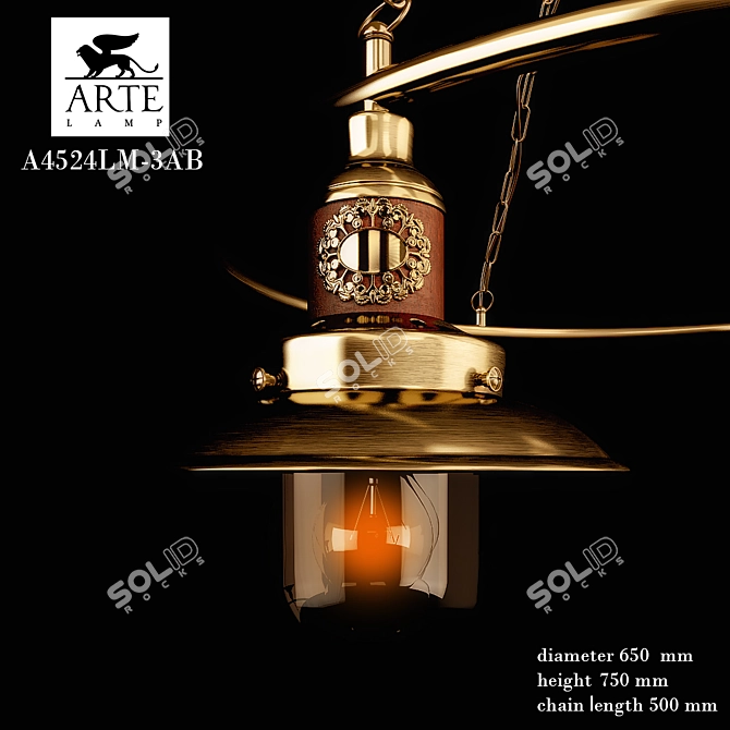 Elegant Modern Pendant Light 3D model image 2