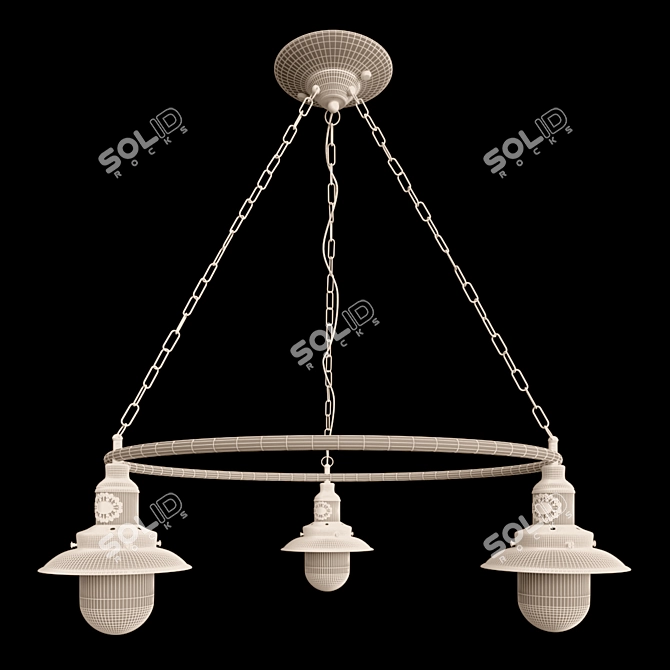 Elegant Modern Pendant Light 3D model image 3