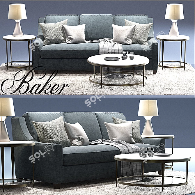 Elegant Malory Sofa: Style Meets Comfort 3D model image 1