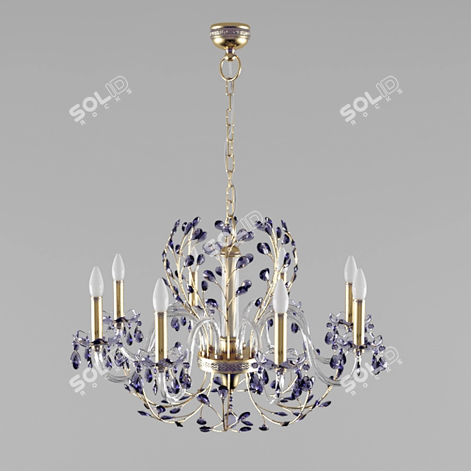 Elegant Crystal Chandelier 3D model image 1