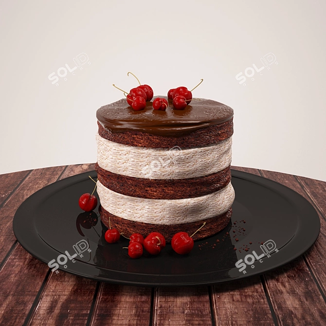 Delicious Cake Sculpture - 3D Model 3D model image 1