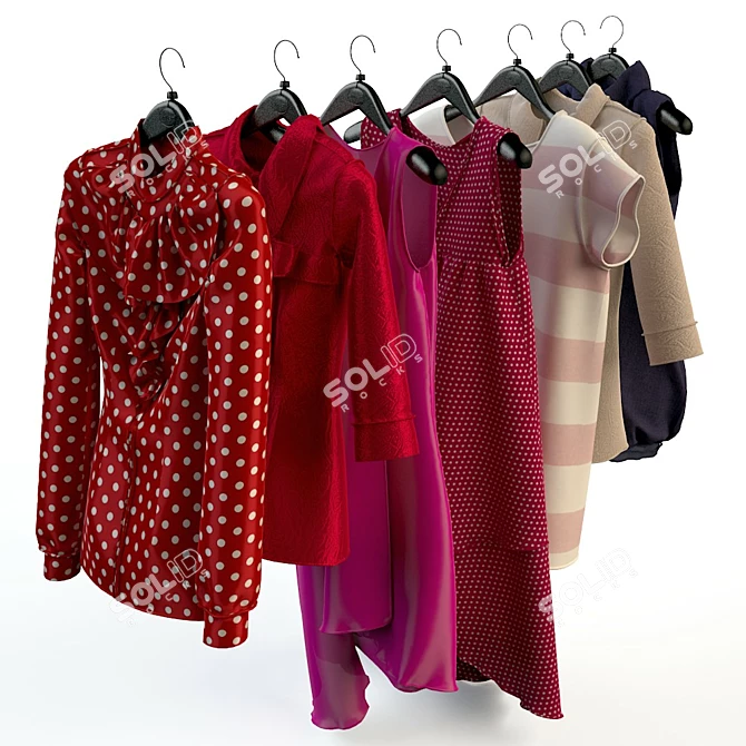 Versatile Blouse Set for Stylish Ensembles 3D model image 1