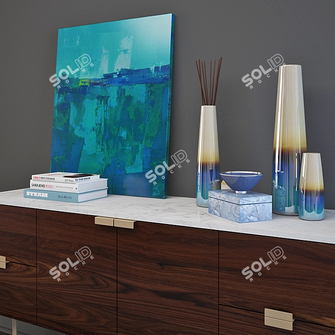 West Elm Delphine Buffet: Stylish Storage Solution 3D model image 2