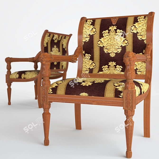 Timeless Elegance Classic Chair 3D model image 1