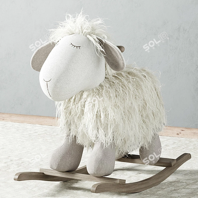 Cozy Lamb Rocker 3D model image 1