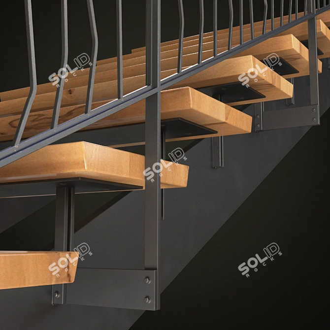 Corona 1.4 Forged Stairs 3D model image 3