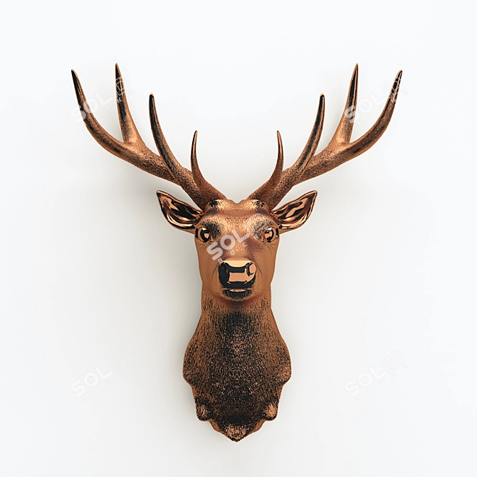 Bronze Deer Sculpture | 20700 Polygons 3D model image 1