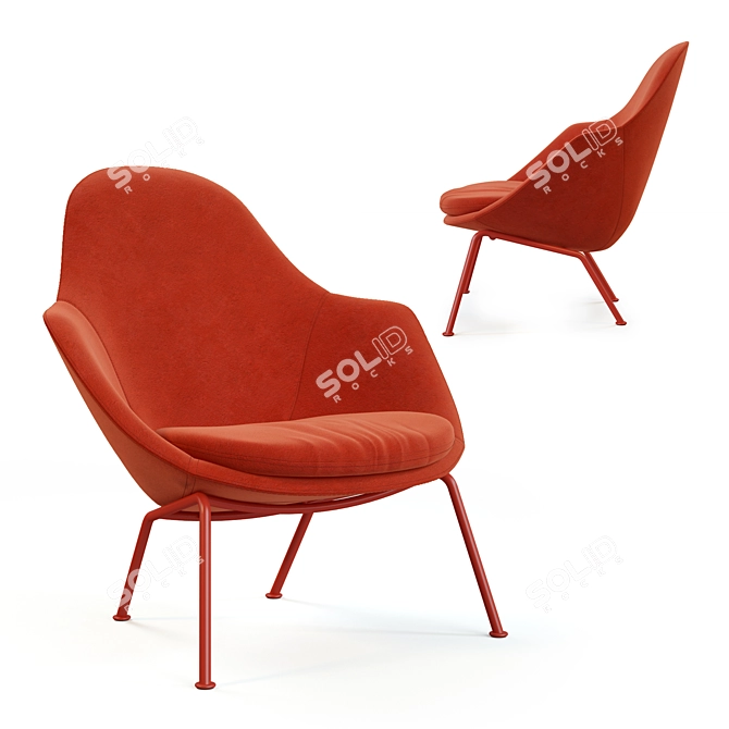 Modern Dot Armchair: Stylish and Compact 3D model image 1