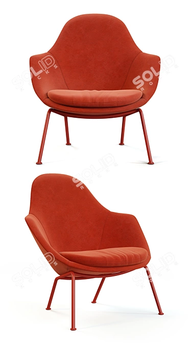 Modern Dot Armchair: Stylish and Compact 3D model image 2