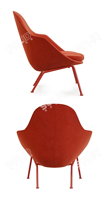 Modern Dot Armchair: Stylish and Compact 3D model image 3
