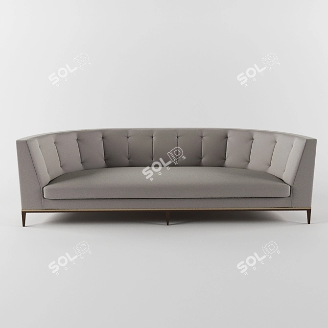 Classic Elegance: Capitone Round-back Sofa 3D model image 2