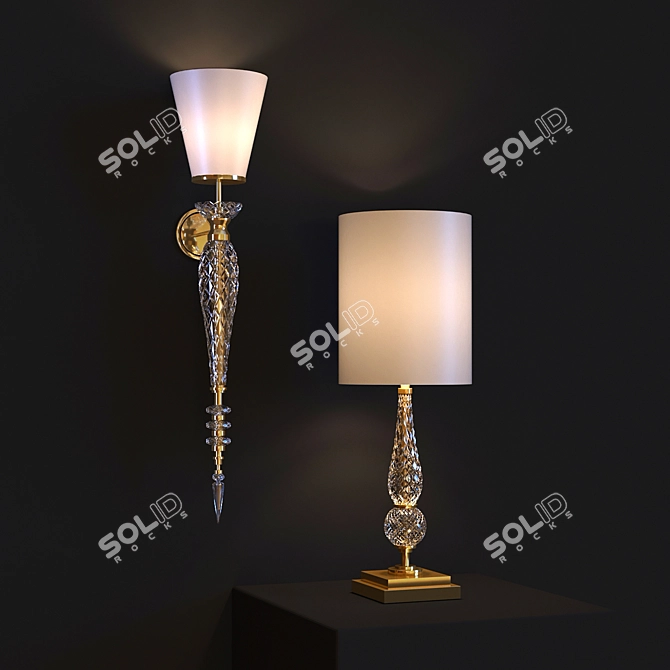 Elegant Zanaboni Table Lamps & Sconces 3D model image 1