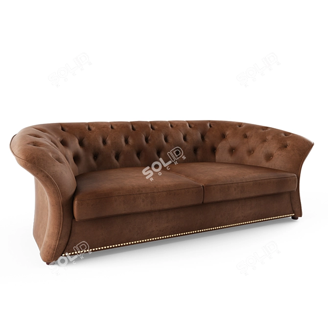 Title: Rodeo Collection Sleek Sofa 3D model image 1