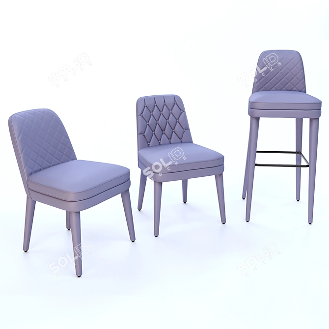 Elegant Seating Collection by Tonon 3D model image 2