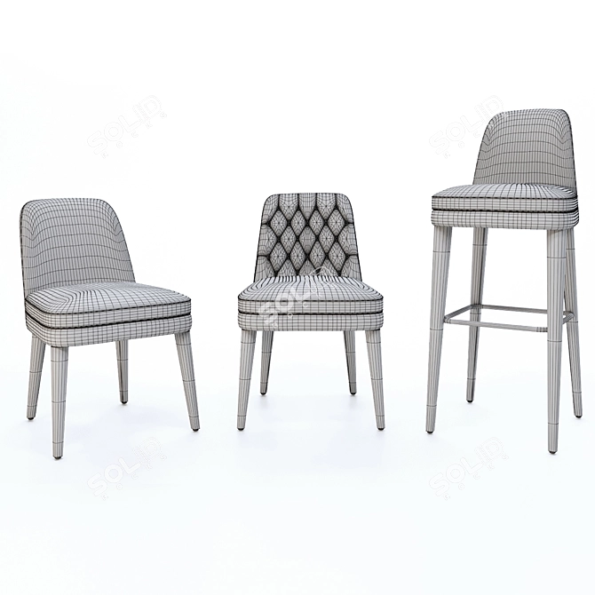 Elegant Seating Collection by Tonon 3D model image 3