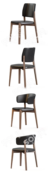 Elegant Dixie Chair Collection 3D model image 3