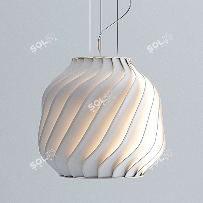 Lamas Pendant Light: Elegant Illumination by Fabbian 3D model image 2