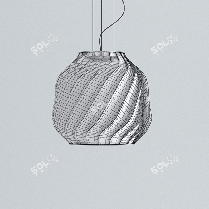 Lamas Pendant Light: Elegant Illumination by Fabbian 3D model image 3
