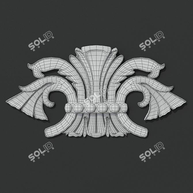 Sleek Fretwork Model | 2082 Polygons 3D model image 3