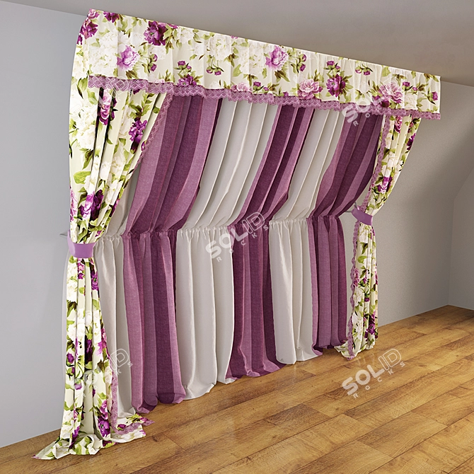 Floral Lace Canopy 3D model image 2