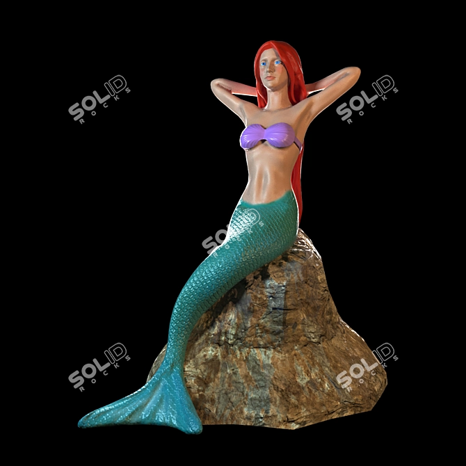 Ocean Beauty Mermaid Modeling 3D model image 1