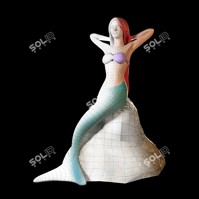 Ocean Beauty Mermaid Modeling 3D model image 3